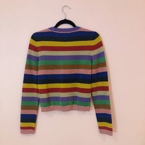 Alice + Olivia Sweaters - Alice + Olivia Rhodes Striped Rainbow Pullover Alice + Olivia Sweaters - Alice + Olivia Rhodes Striped Rainbow Pullover